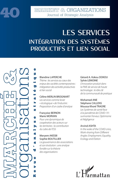 Couverture ebook de Les services, de Revue Marche Et Organisations