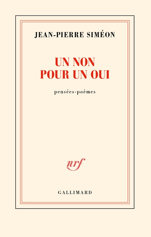 ebook cover of Un non pour un oui, by Jean-Pierre Siméon