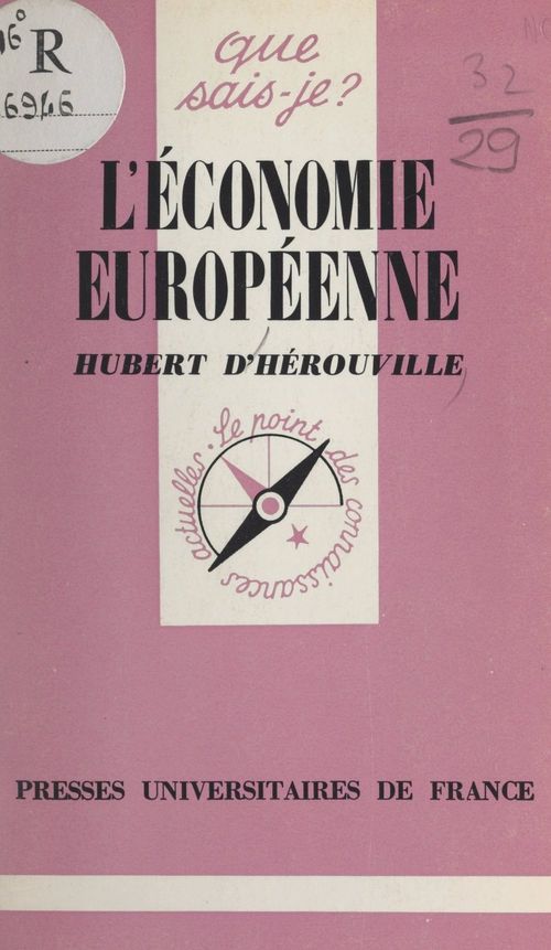 Couverture ebook de L'économie européenne, de Hubert D''Herouville
