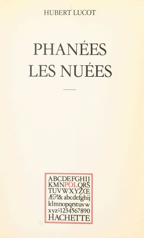 Couverture ebook de Phanées les nuées, de Hubert Lucot