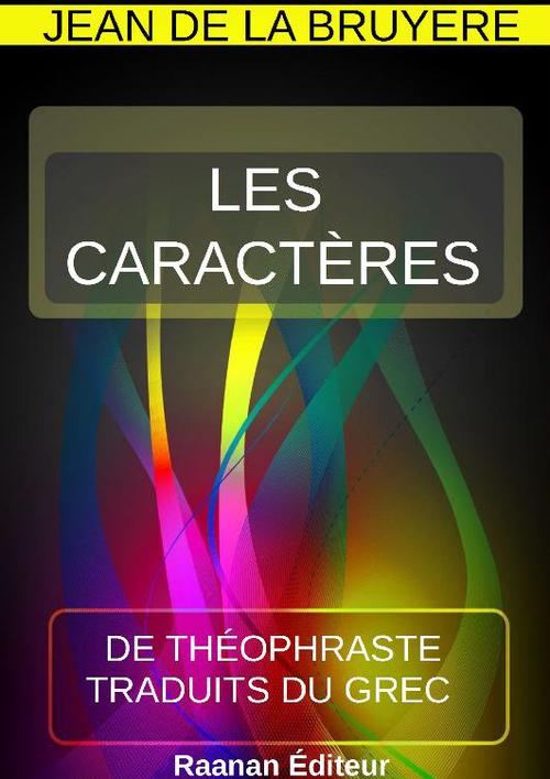 Couverture ebook de Les Caractères, de Jean De La Bruyere
