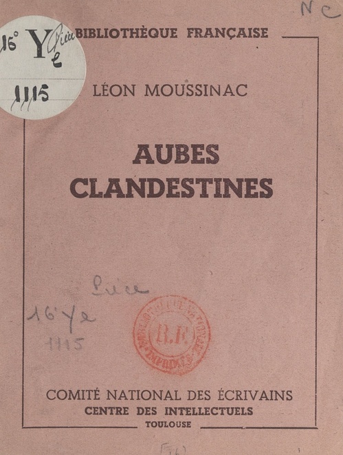 Couverture ebook de Aubes clandestines, de Leon Moussinac