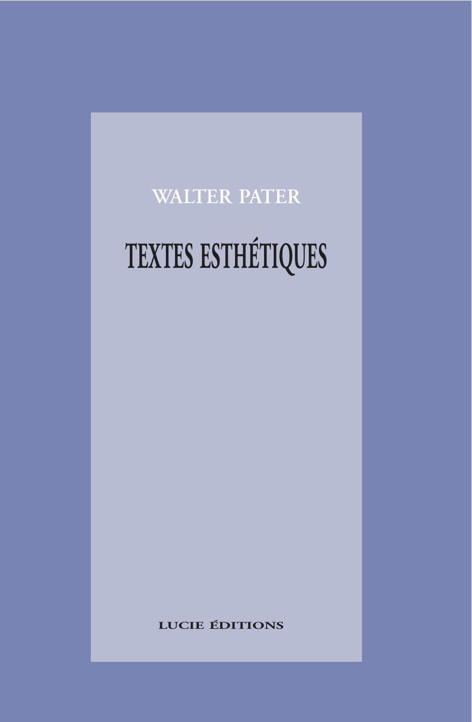 ebook cover of Textes esthétiques, by Walter Pater