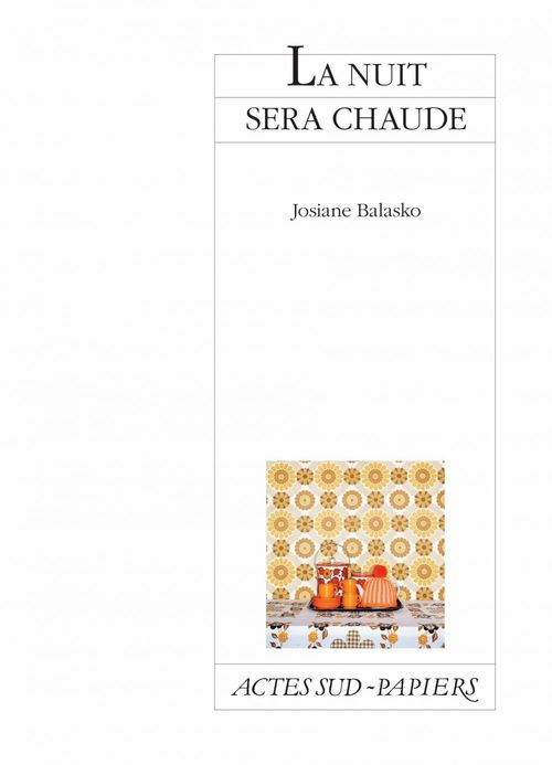 ebook cover of La nuit sera chaude, by Josiane Balasko