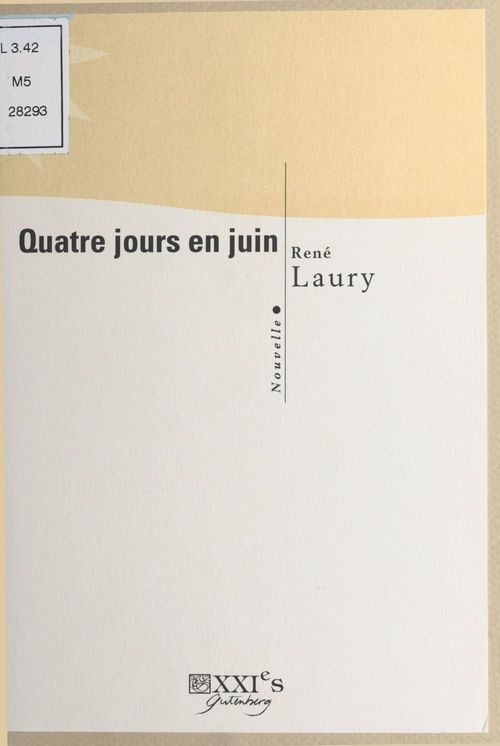 Couverture ebook de Quatre jours en juin, de Rene Laury