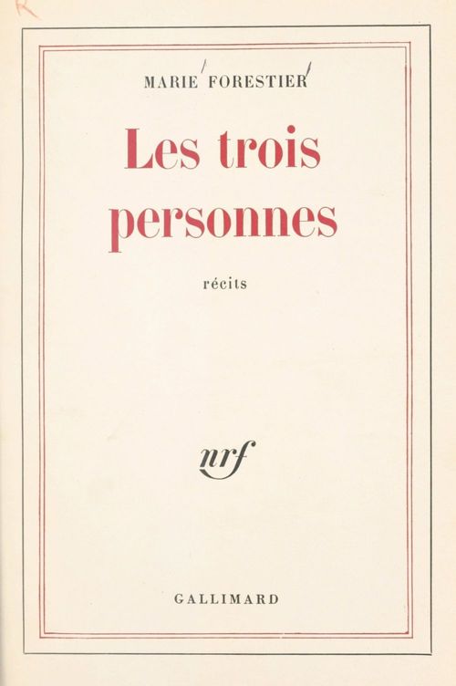 Couverture ebook de Les trois personnes, de Marie Forestier