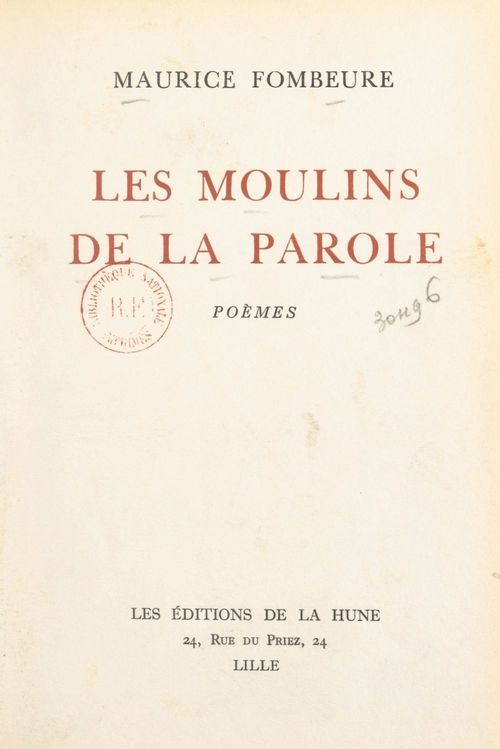 Couverture ebook de Les moulins de la parole, de Maurice Fombeure