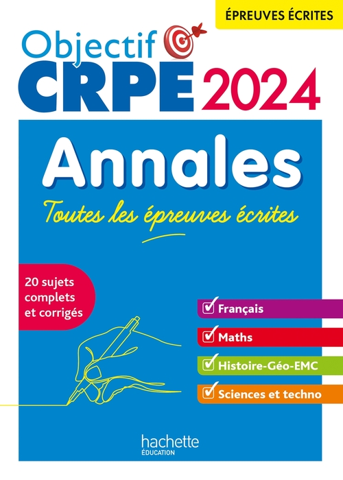 ebook cover of Objectif CRPE 2024 - Annales Toutes les épreuves écrites : Français-Maths-HG-Sciences et technologie, by Elise Hennion-Brung, Philippe Savina, Pascale Lopez, Erik Kermorvant, Joseph Sansonetti, Jean-Christophe Tomasi, Laurent