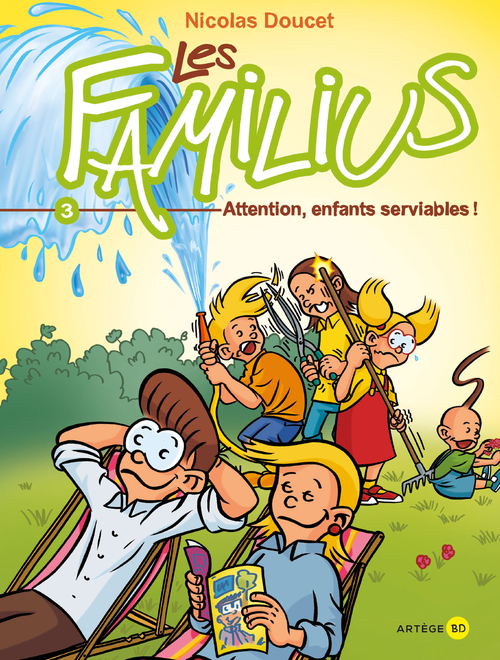 Couverture ebook de Les Familius, Attention, enfants serviables !, de Nicolas Doucet