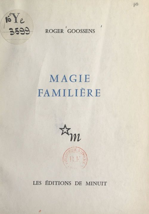 Couverture ebook de Magie familière, de Roger Goossens