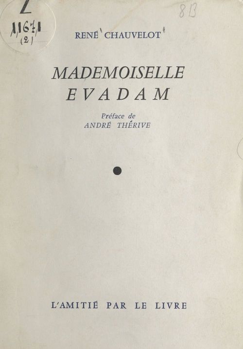 ebook cover of Mademoiselle Evadam, by Rene Chauvelot