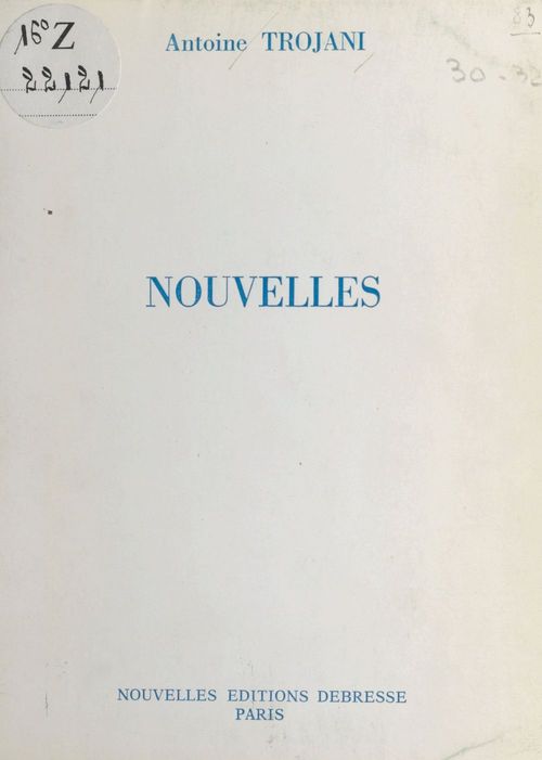 Couverture ebook de Nouvelles, de Antoine Trojani