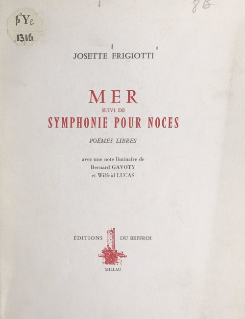 Couverture ebook de Mer, de Josette Frigiotti