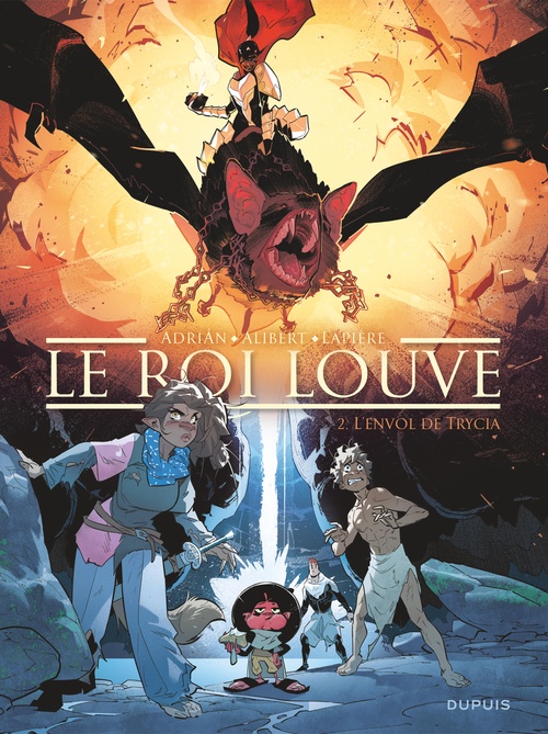 Couverture ebook de Le Roi Louve - Tome 2 - L'envol de Trycia, de Emilie Alibert, Denis Lapière, Adrian