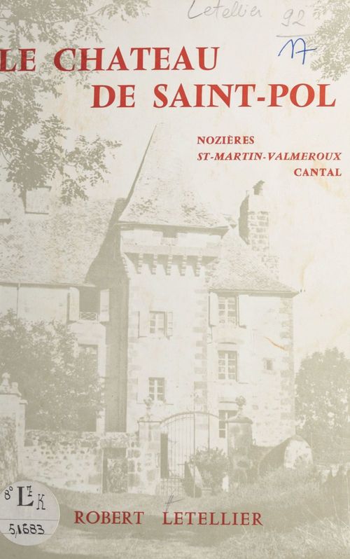 Couverture ebook de Le château de Saint-Pol, de Robert Letellier