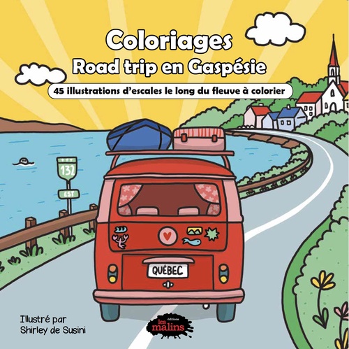 ebook cover of Coloriages : Road trip en Gaspésie, by Shirley de Susini