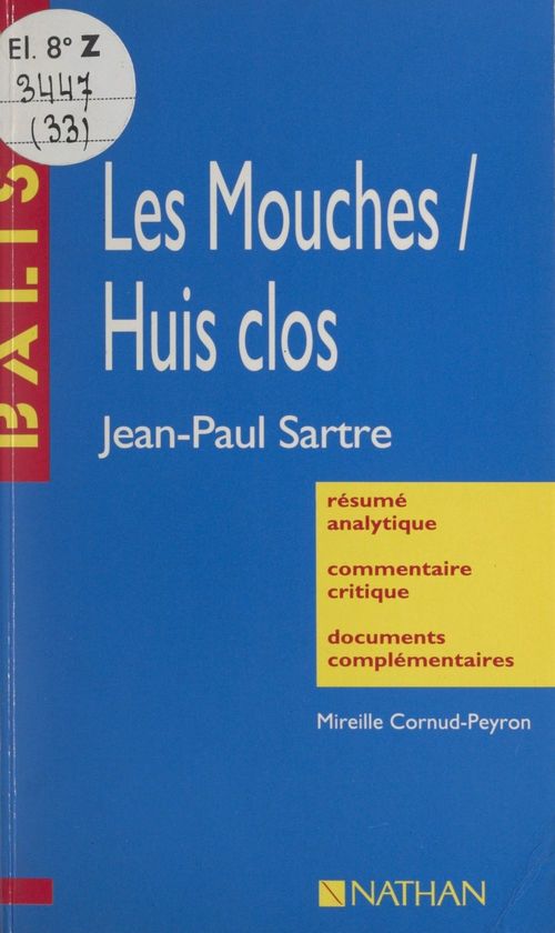 ebook cover of Les Mouches. Huis clos, by Mireille Cornud-Peyron