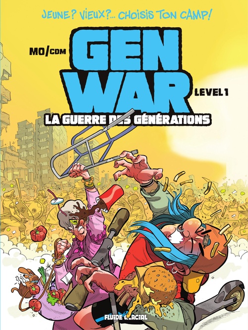 Couverture ebook de Gen War - La guerre des générations - Tome 1 - Level 1, de Mo/CDM