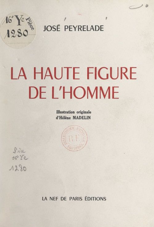 Couverture ebook de La haute figure de l'homme, de Jose Peyrelade