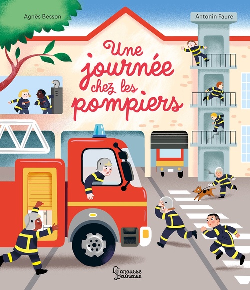 Couverture ebook de Une journée chez les pompiers, de Agnès Besson
