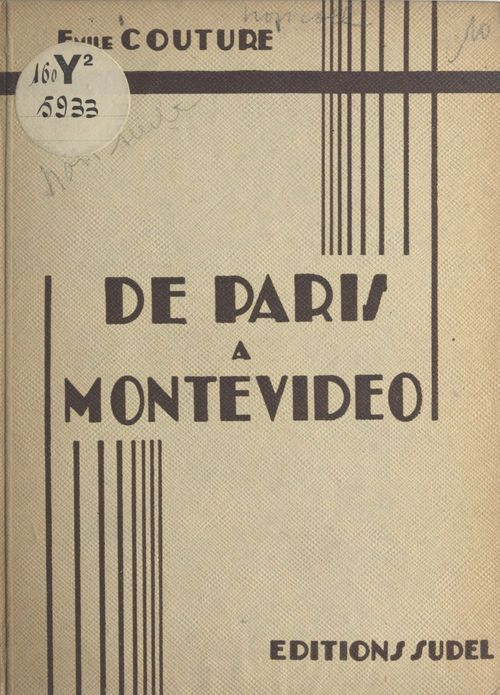Couverture ebook de De Paris à Montevideo, de Emile Couture