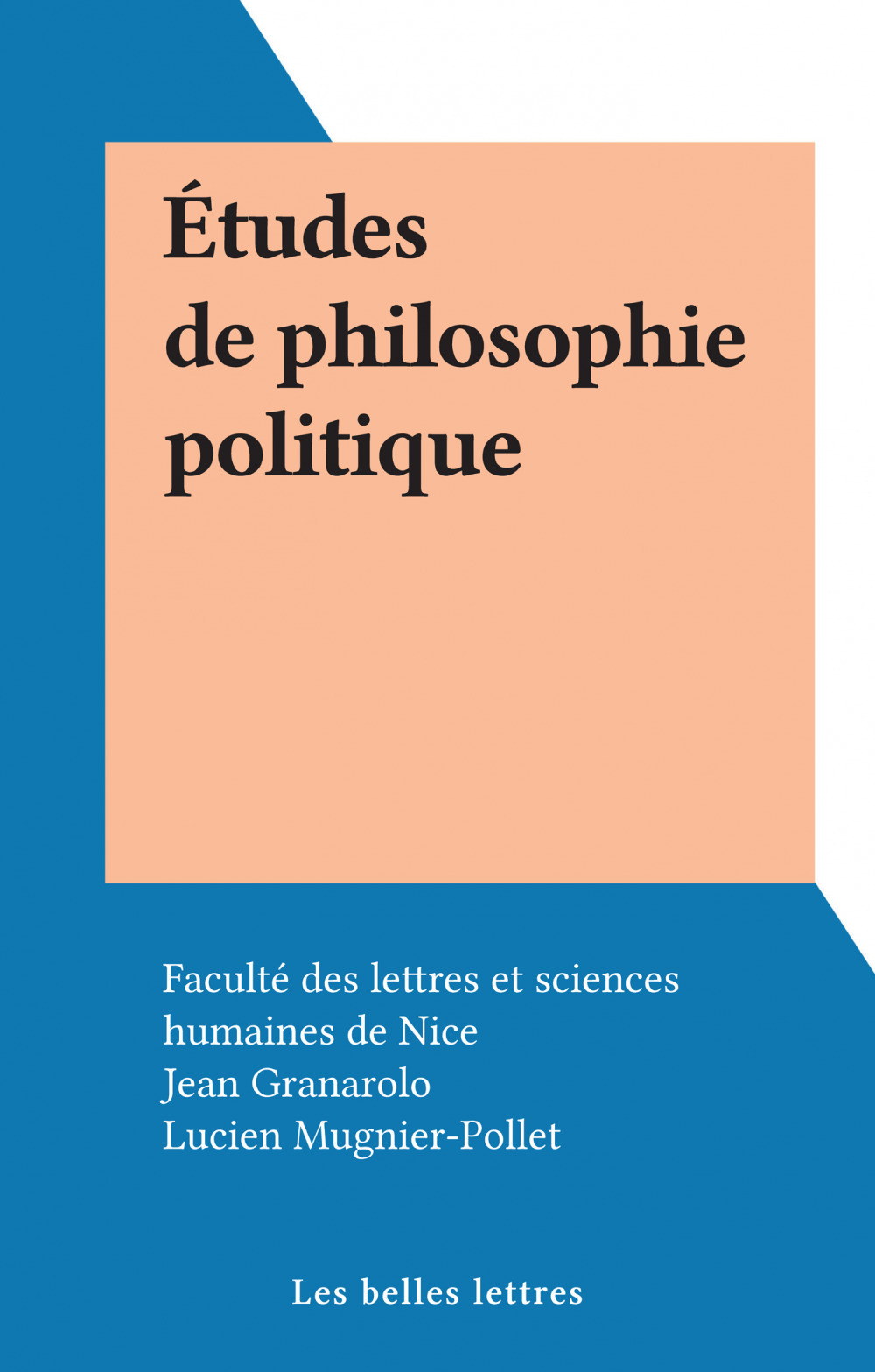 Couverture ebook de Études de philosophie politique, de Lucien Mugnier-Pollet