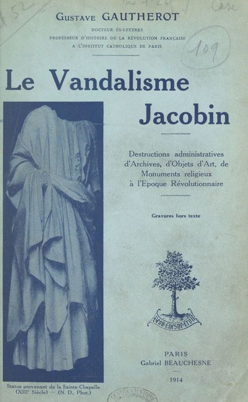 Couverture ebook de Le vandalisme jacobin, de Gustave Gautherot