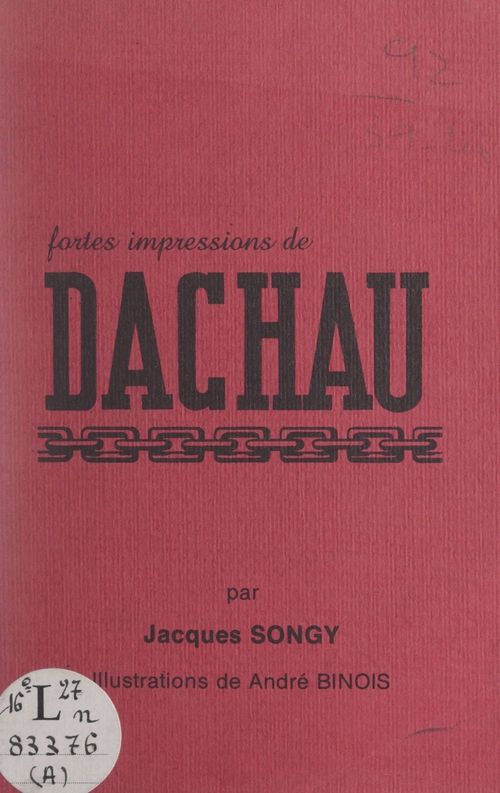 Couverture ebook de Fortes impressions de Dachau, de Jacques Songy
