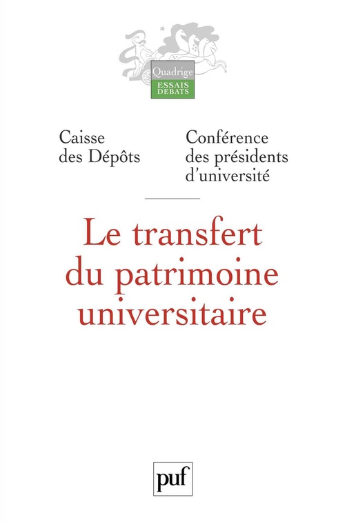 Couverture ebook de Le transfert du patrimoine universitaire, de Daniel Vitry