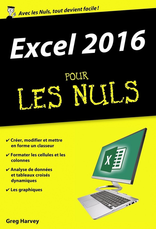 Couverture ebook de Excel 2016 Poche Pour les Nuls, de Greg Harvey