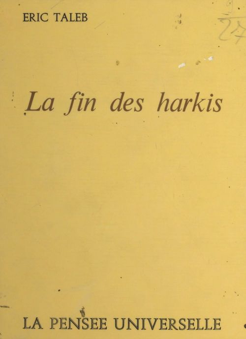 ebook cover of La fin des Harkis, by Eric Taleb
