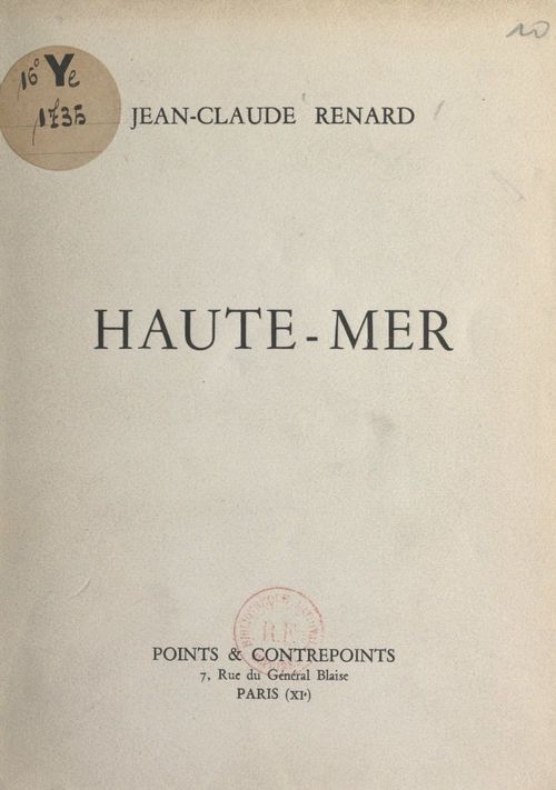 ebook cover of Haute-mer, by Jean-Claude Renard
