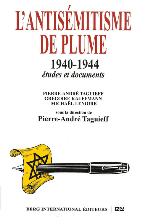 ebook cover of L'antisémitisme de plume 1940-1944, by Pierre-André Taguieff