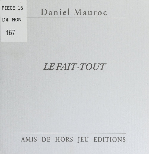 ebook cover of Le fait-tout, by Daniel Mauroc