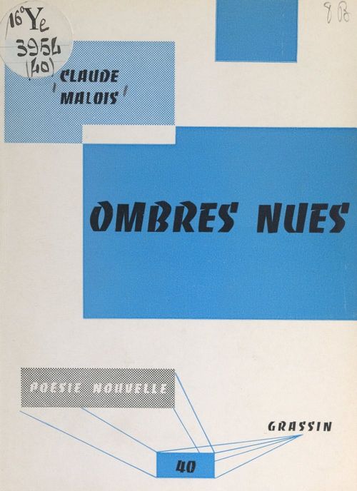ebook cover of Ombres nues, by Claude Malois