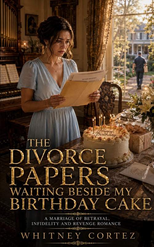 ebook cover of The Divorce Papers Waiting Beside My Birthday Cake, by Whitney Cortez