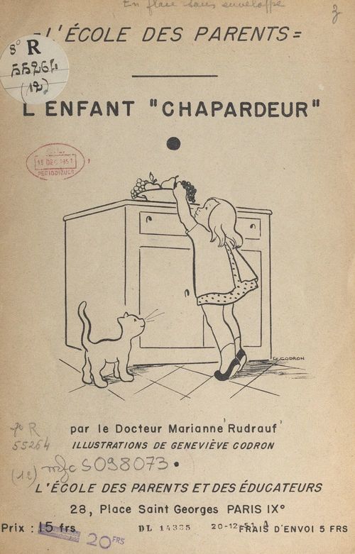 Couverture ebook de L'enfant chapardeur, de Marianne Rudrauf