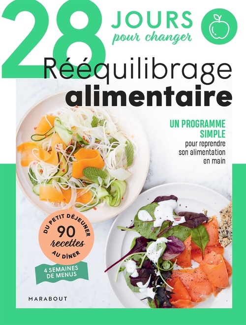 Couverture ebook de 28 jours pour un rééquilibrage alimentaire réussi !, de Guillaume Marinette