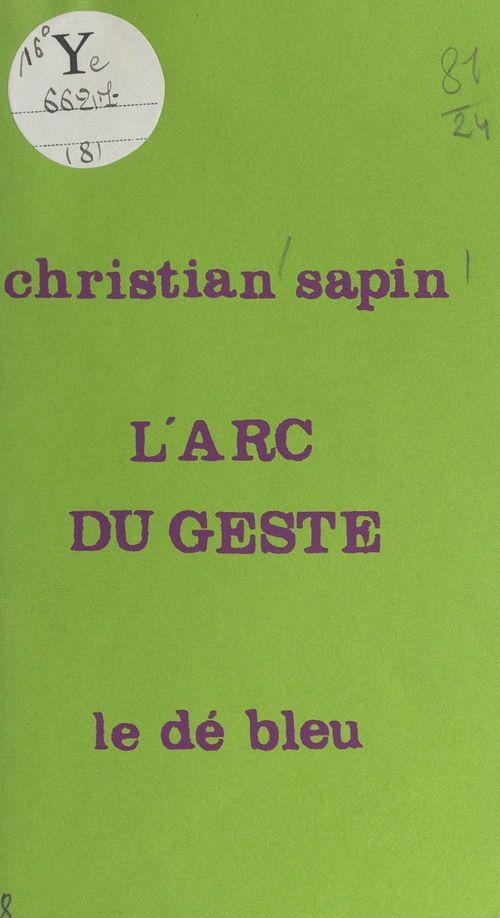 ebook cover of L'arc du geste, by Christian Sapin