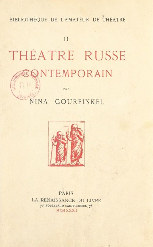 Couverture ebook de Théâtre russe contemporain, de Nina Gourfinkel