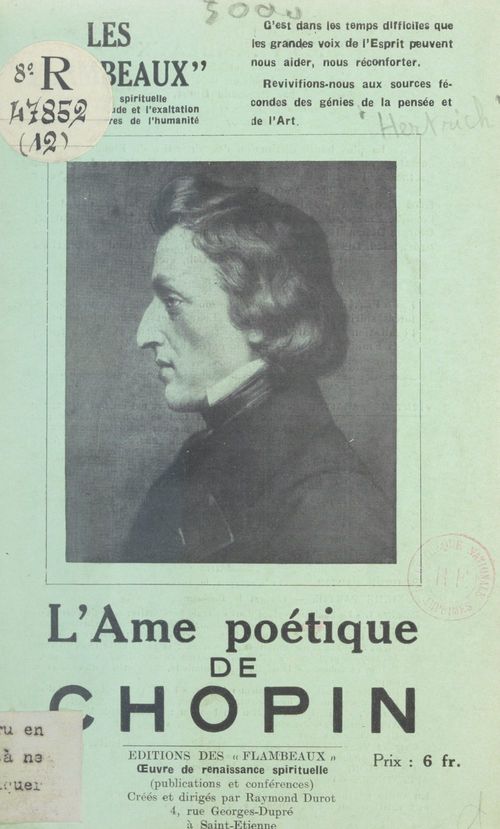 ebook cover of L'âme poétique de Chopin, by Charles Hertrich
