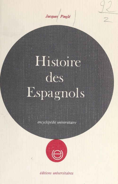 Couverture ebook de Histoire des Espagnols, de Jacques Pingle