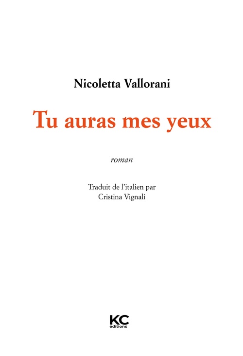 Couverture ebook de Tu auras mes yeux, de Nicoletta Vallorani