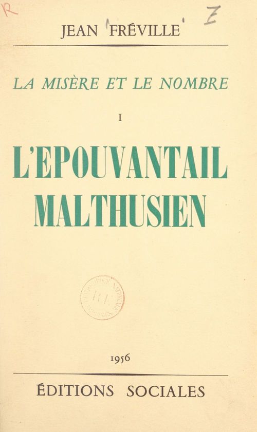 Couverture ebook de La misère et le nombre (1). L'épouvantail malthusien, de Jean Freville