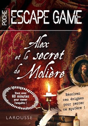 Couverture ebook de Escape game de poche - Alex et le secret de Molière, de Vincent Raffaitin