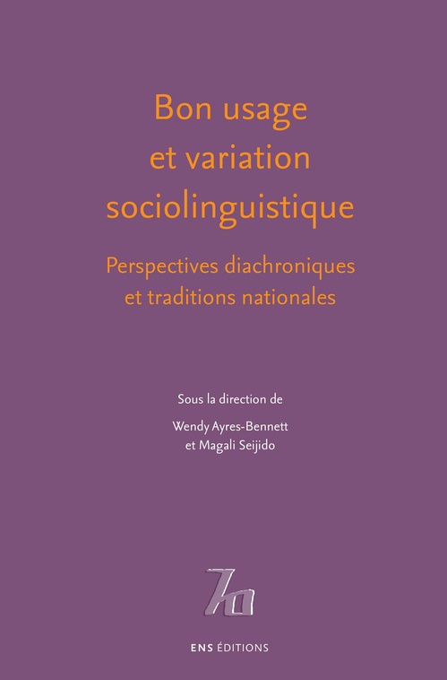 Couverture ebook de Bon usage et variation sociolinguistique, de