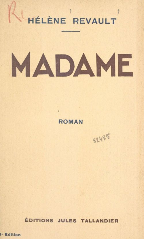 Couverture ebook de Madame, de Helene Revault
