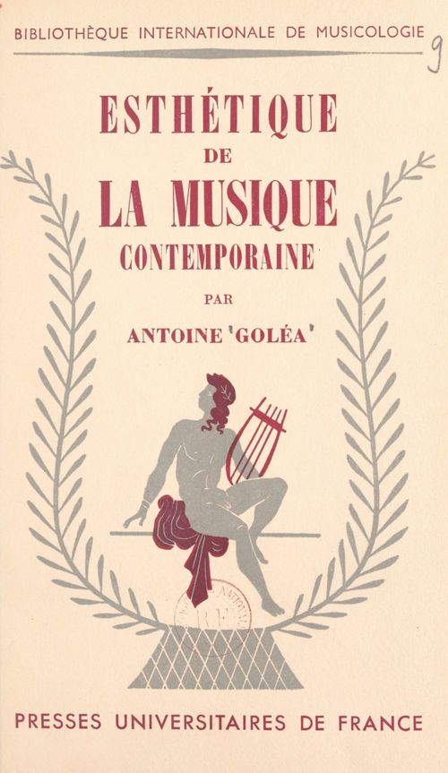 Couverture ebook de Esthétique de la musique contemporaine, de Antoine Golea