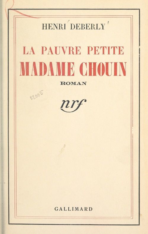 ebook cover of La pauvre petite Madame Chouin, by Henri Deberly