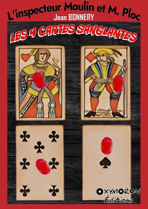ebook cover of Les 4 cartes sanglantes, by Jean Bonnery